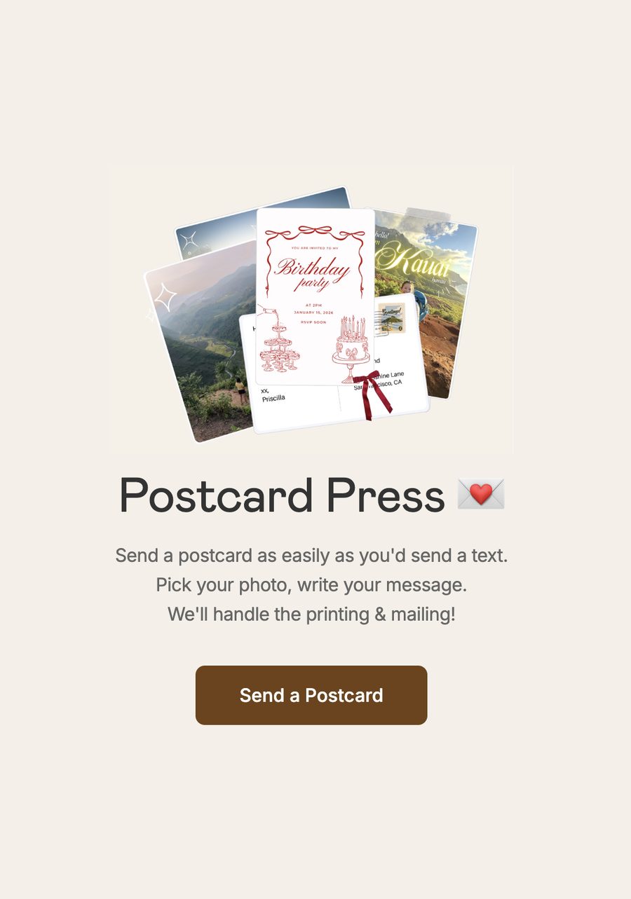 Postcard Press app